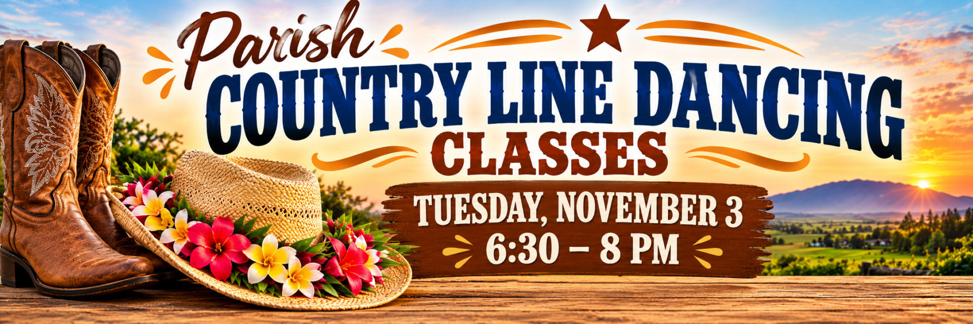 Hawaiian Country Dance Parish Banner