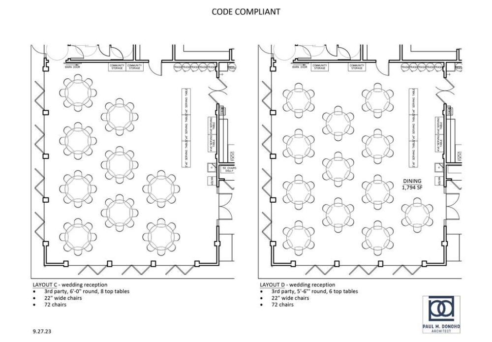 St. James' Gathering Place Dining Layout 02