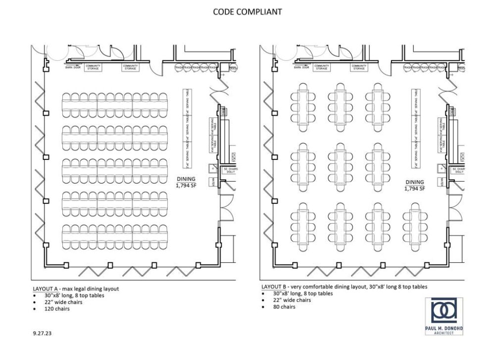 St. James' Gathering Place Dining Layout 01